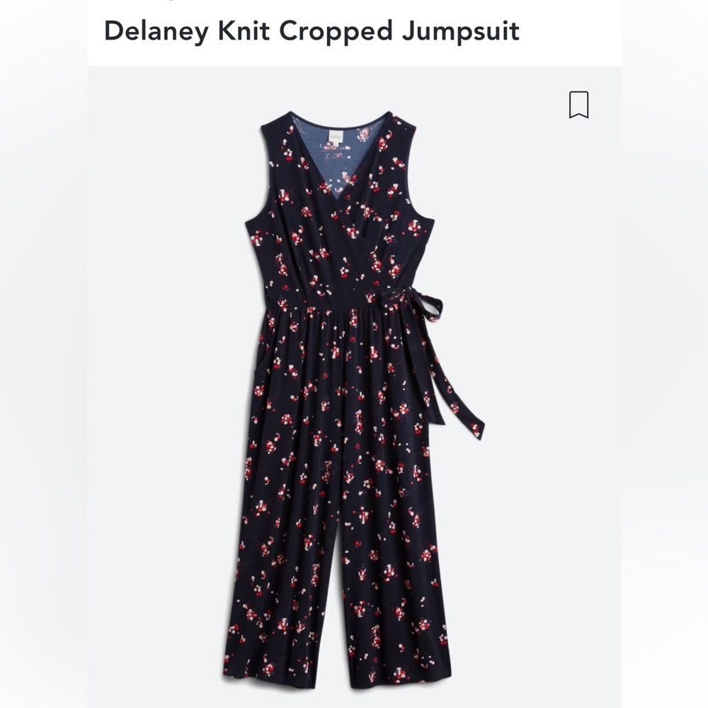 NWT Delaney Knit Cropped Jumpsuit